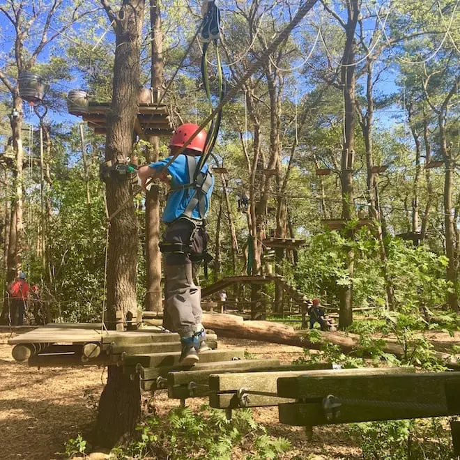 Kletterwald mit Kindern - Übungsparcours