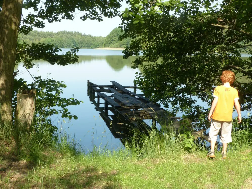 Müritz Nationalpark - Mecklenburgische Seenplatte mit Kind Zelten auf dem Campingplatz