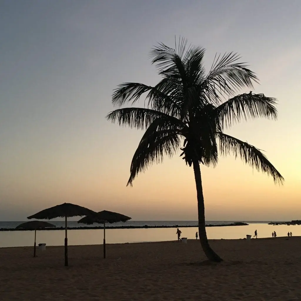 Teneriffa - Urlaubsfotos Sonnenuntergang am Strand