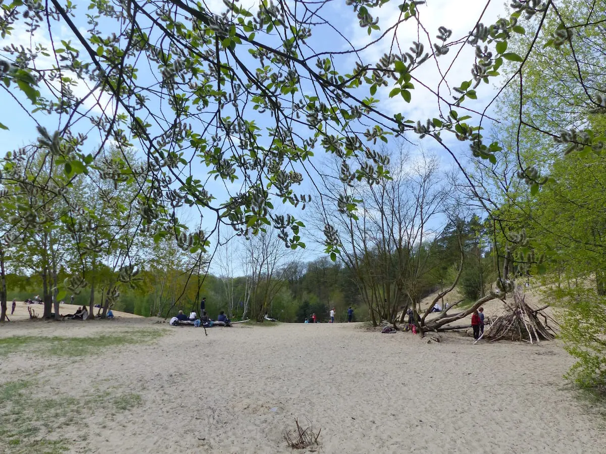 Berlin: Grunwald mit Kindern an der Sanddüne