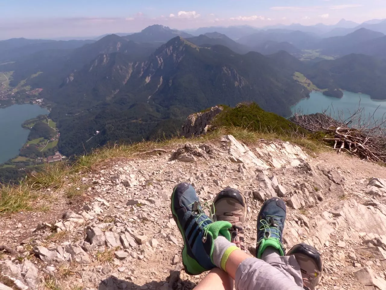 Von der Ostsee in die Alpen - Blick vom Hervorstand auf Kachelsee und Walchensee