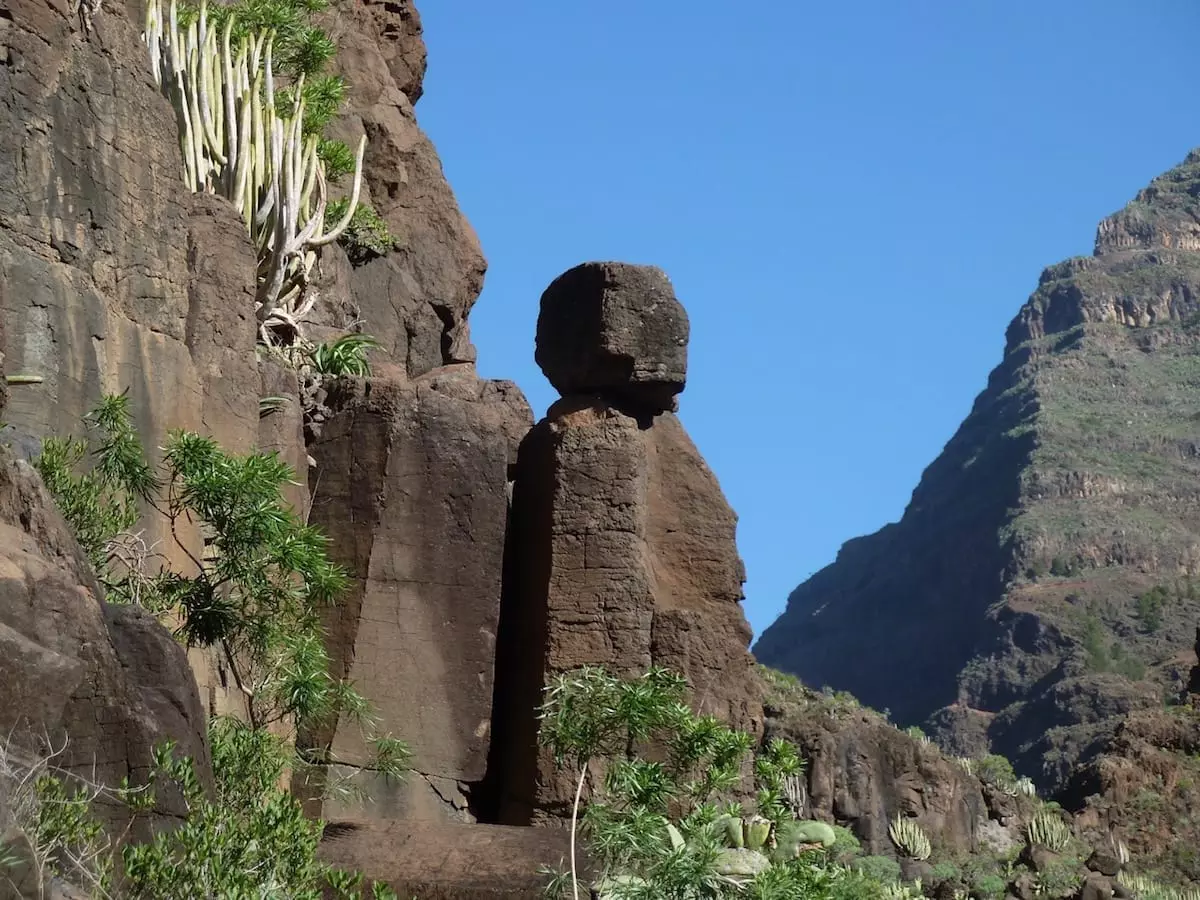 Wandern mit Kind auf La Gomera - Felsformationen bei El Guro