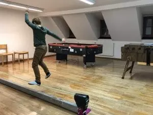 Sylvester in der Jugendherberge Waldhäuser - Slackline
