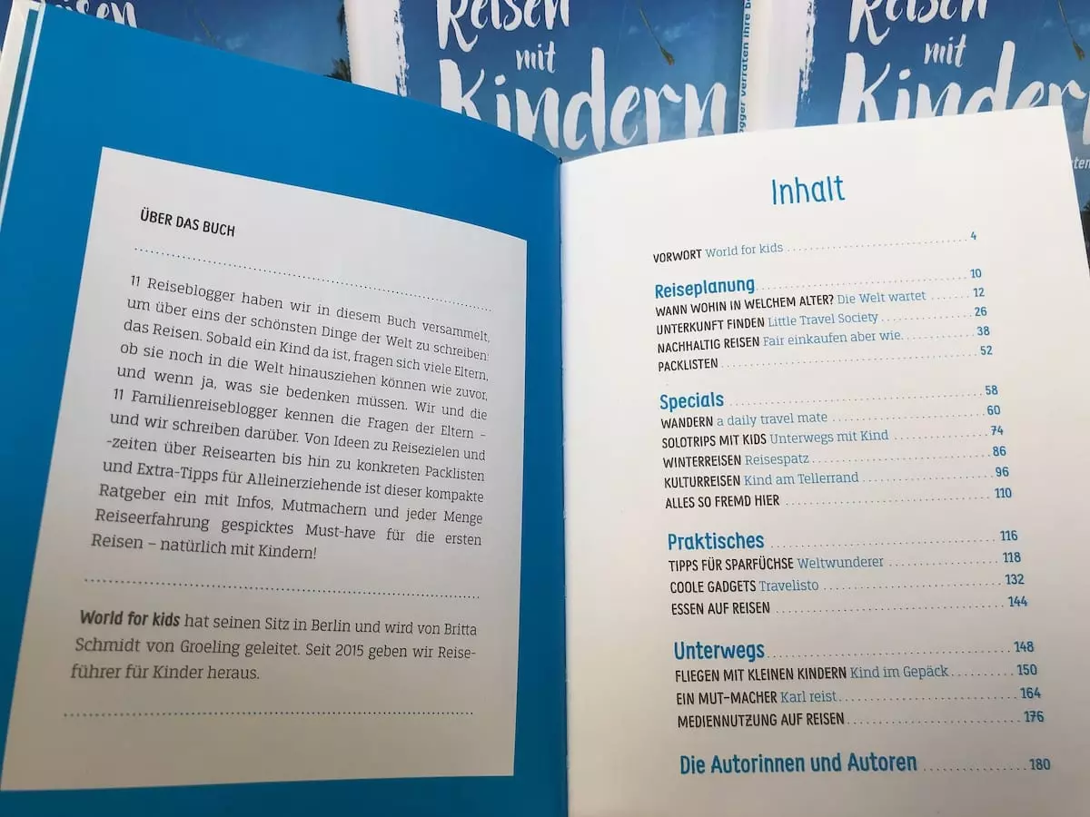 Reisen mit Kindern - Buchtipp Inhaltsverzeichnis