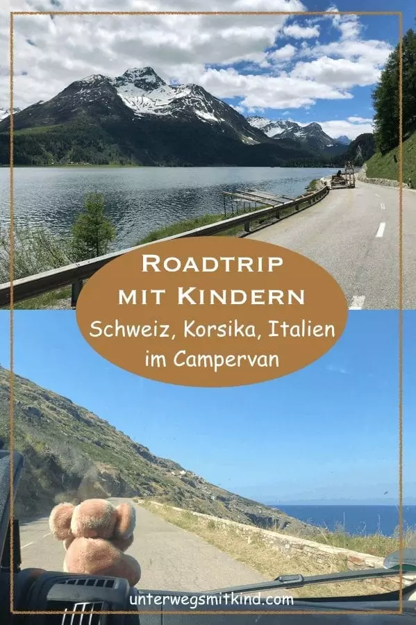 Sommer-Roadtrip Schweiz Korsika Italien Pin 1