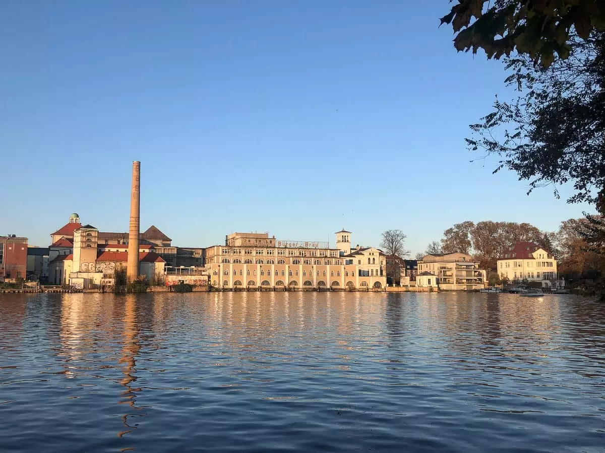 Ausblick auf die Brauerei beim Müggelsee Wandern:
