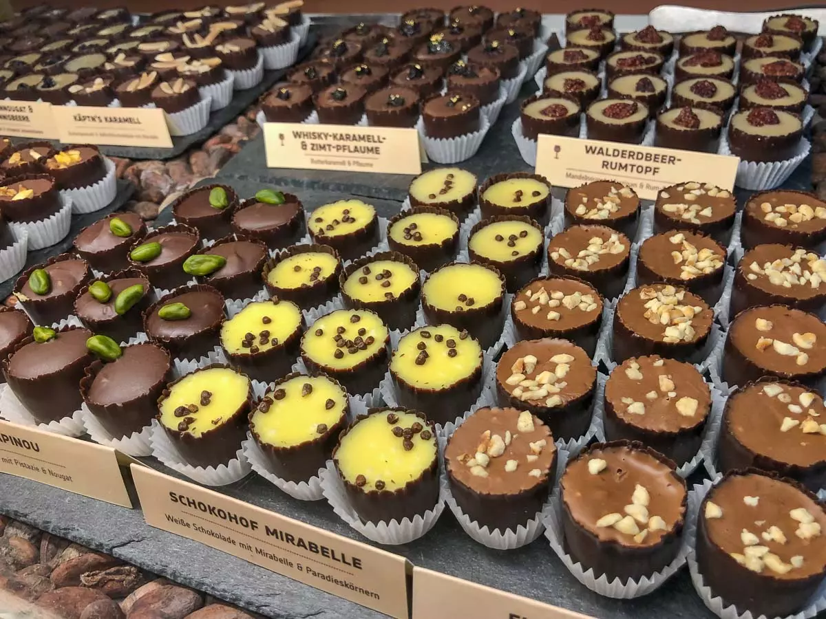 Pralinen aus der Goldhelm Schokoladenmanufaktur