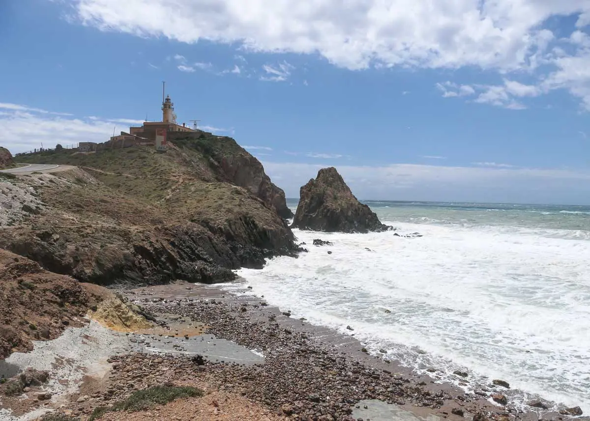 Strand am Faro de Caob de Gata
