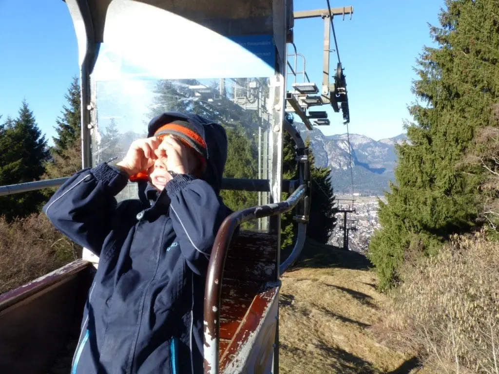 Eckbauerbahn Garmisch-Partenkirchen beim Winterurlaub (als Single) mit Kind