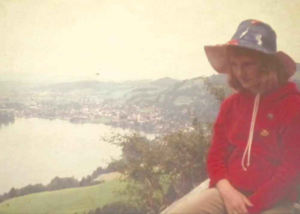 Kind beim Wanderurlaub1970erJahre