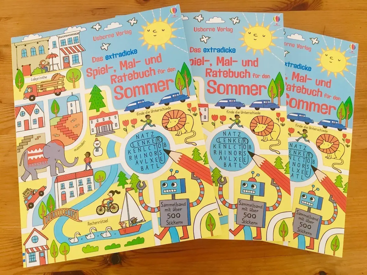 Mitmachbücher für den Sommerurlaub mit Kindern - Dickes Spiel- und Malbuch