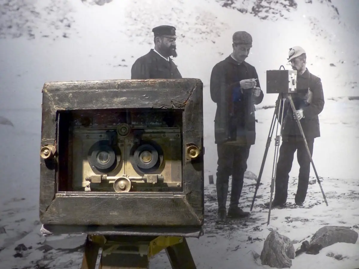 Gränna mit Kind - Polarmuseum Stereokamera