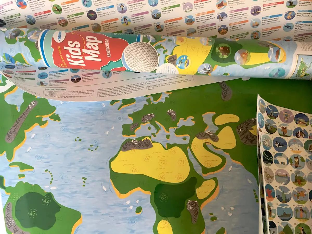 Weltkarte fürs Kinderzimmer
