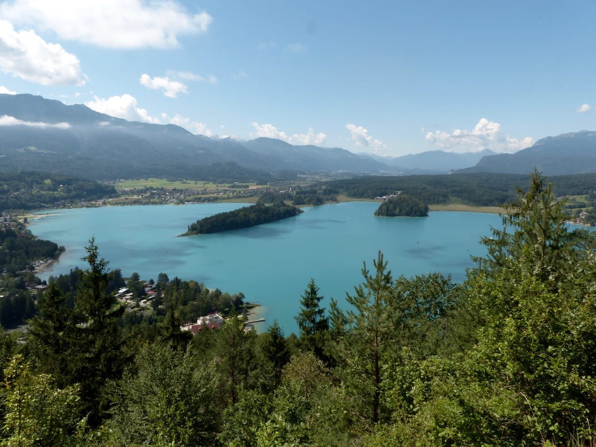 Familienurlaub in Kärnten - Aktivitäten mit Kindern - Ausblick Faaker See von Taborhöhe