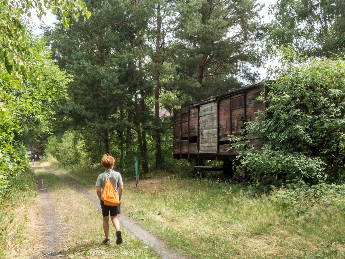 historischer Güterwaggon - Familienausflug zum Museumsdorf Glashütte mit der App DB Ausflug
