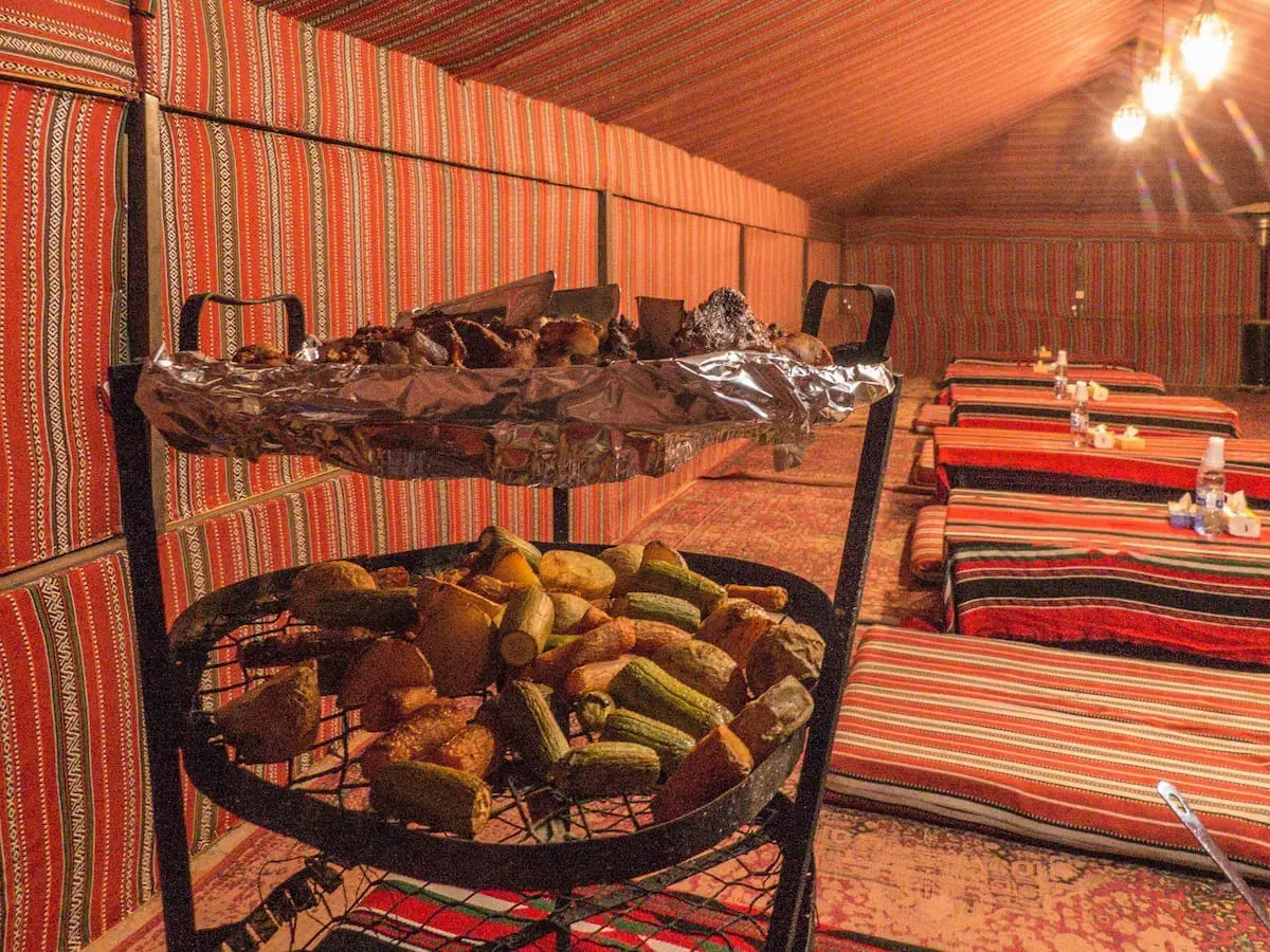 Essen Jordanien Wadi Rum Übernachtung Mutlak Beduinencamp