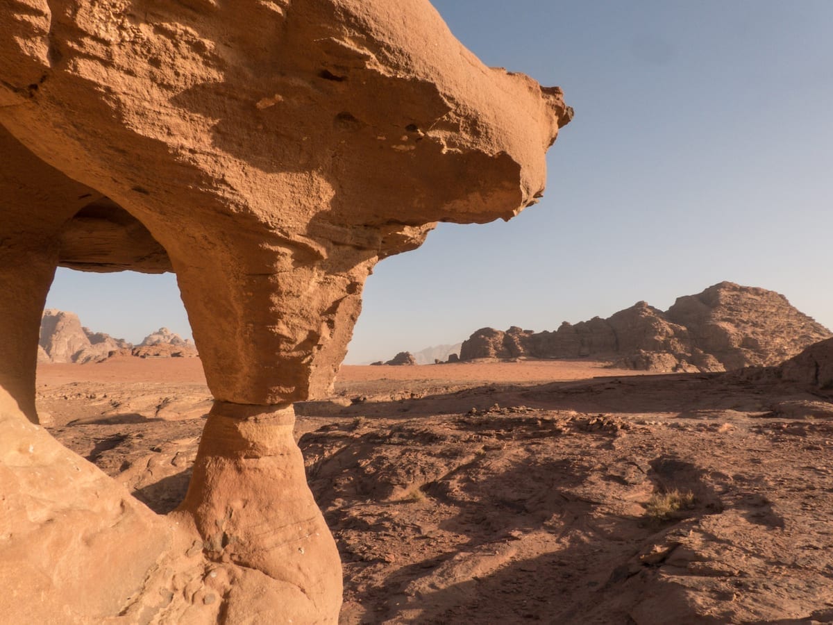 Jordanien Wadi Rum - Felsformation am Mutlak Beduinencamp