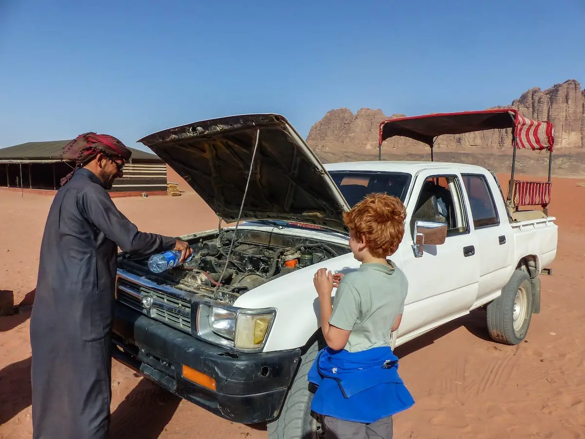 Jordanien mit Kindern Wadi Rum Jeep Tour