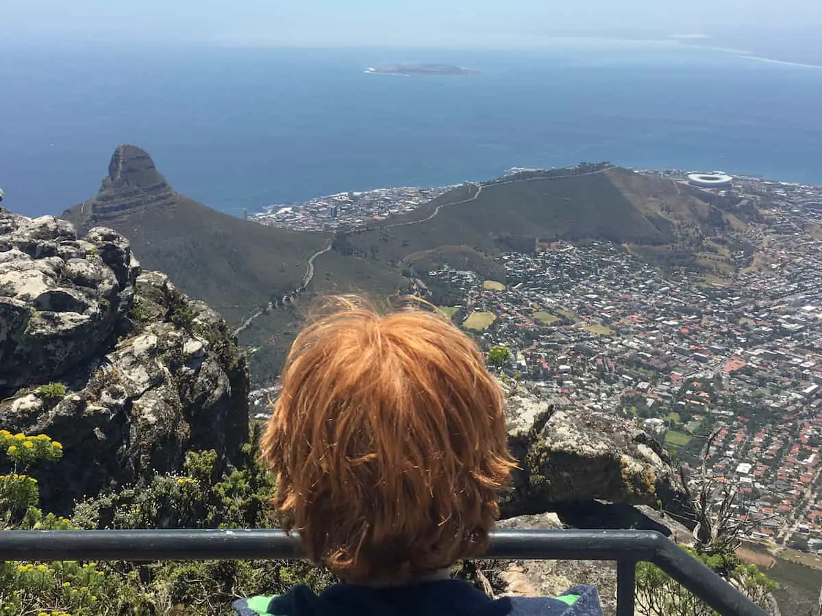 Kapstadt mit Kind von oben