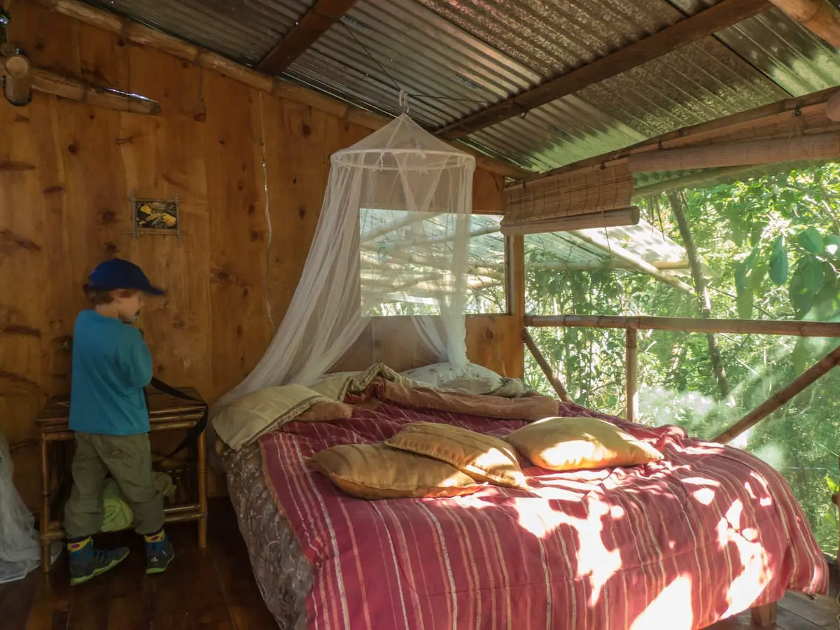 Schlafen im Dschungel von Costa Rica mit Kindern
