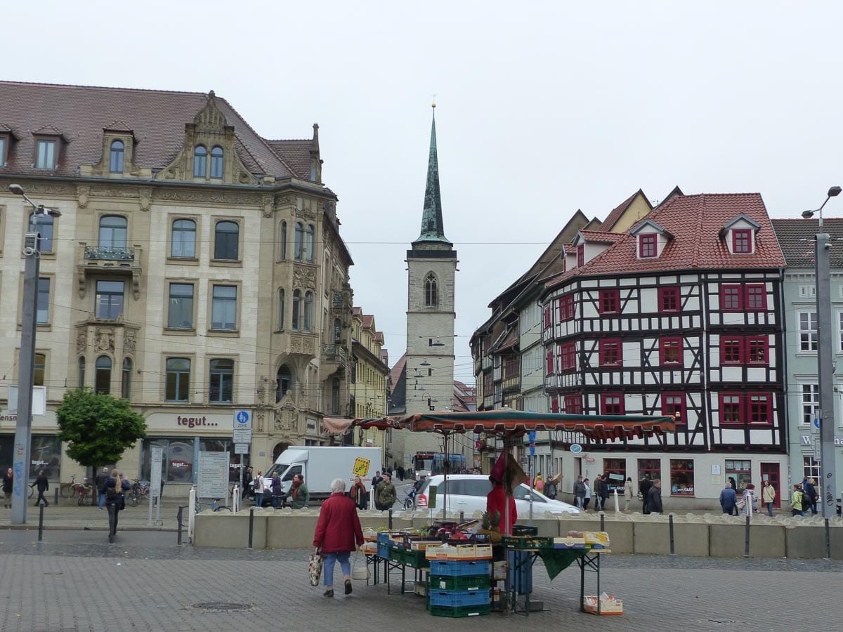 Markt auf dem Domplatz Erfurt