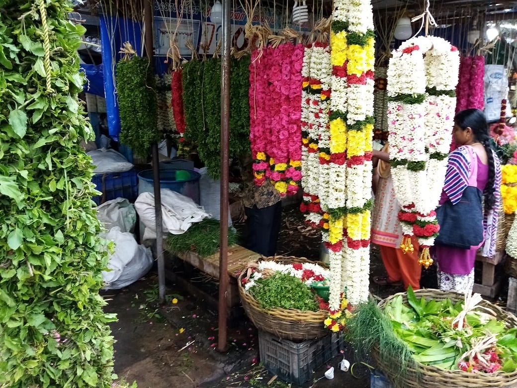 Indien Coimbatore Blumenmarkt