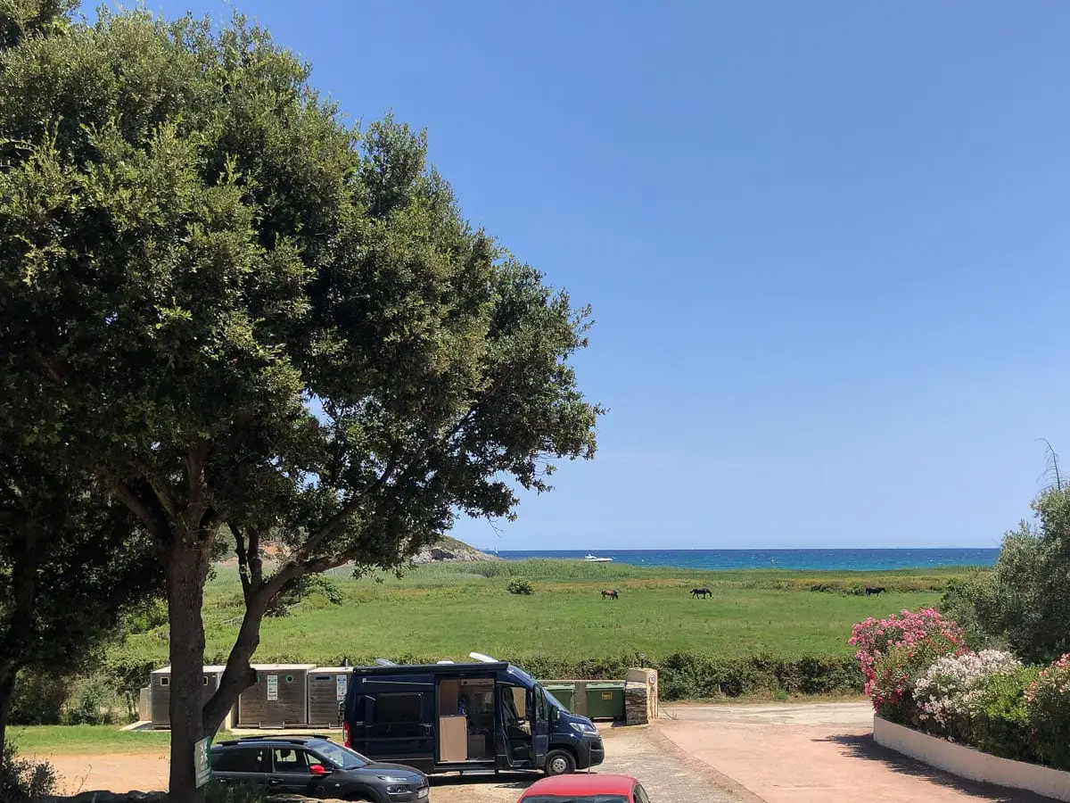 Aussicht vom Camping auf Korsikas Nordostküste