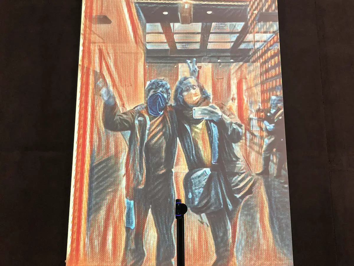 Selfie als Gemälde im Futurium Berlin