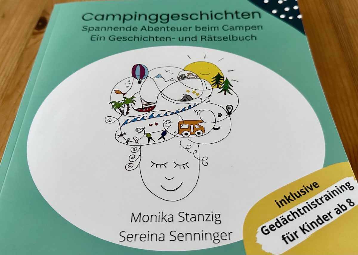 Kinderbuch Camping Geschichten mit Rätseln und Gedächtnistraining
