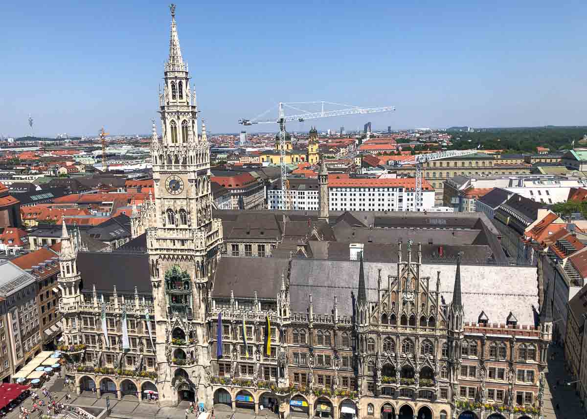 Neues Rathaus München von oben