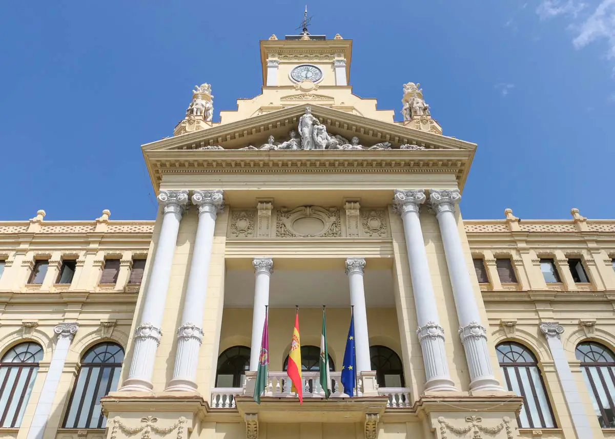 Ayuntamiento Malaga - prachtvolle Rathaus-Fassade