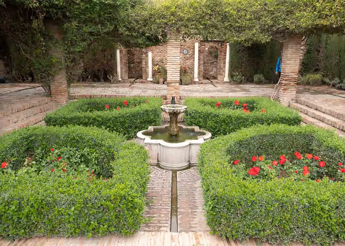Garten in der Alcazaba von Malaga