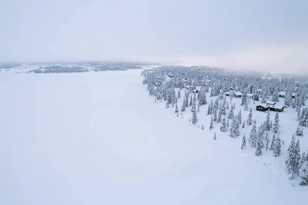 Winterlandschaft in Norwegen bei Lillehammer